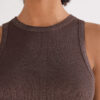 Ribbed Cotton Lame Tank Top Ribbed Cotton Lame Tank Top