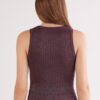 Ribbed Cotton Lame Tank Top Ribbed Cotton Lame Tank Top