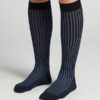 Ribbed Lisle Cotton Long Socks