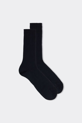 Short Ribbed Egyptian Cotton Socks