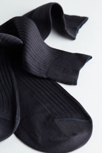 Short Ribbed Egyptian Cotton Socks