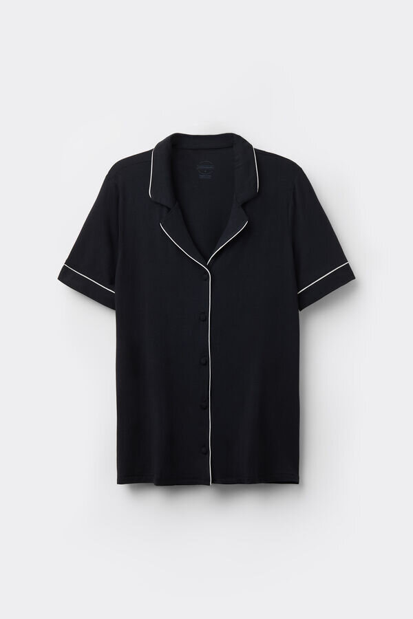 Short Sleeve Button Up Shirt in Modal Short Sleeve Button Up Shirt in Modal