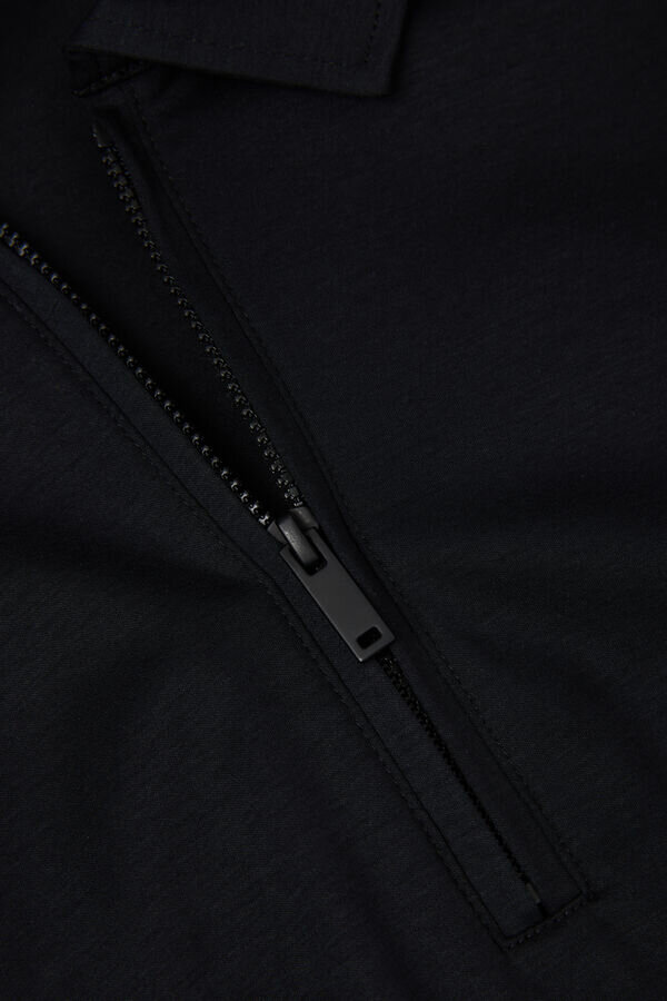 Short Sleeve Zip Polo Shirt in Premium Mercerized Cotton Short Sleeve Zip Polo Shirt in Premium Mercerized Cotton