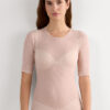 Short-Sleeved Top in Ultranatural with Cashmere