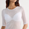 Short-Sleeved Top in Ultranatural with Cashmere