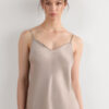Silk Satin Top with V-Neckline