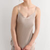 Silk Satin Top with V-Neckline