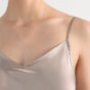 Silk Satin Top with V-Neckline