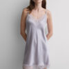 Silk Slip with Lace Insert Detail