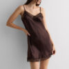 Silk Slip with Lace Insert Detail