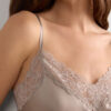 Silk Slip with Lace Insert Detail Silk Slip with Lace Insert Detail