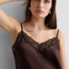 Silk Slip with Lace Insert Detail