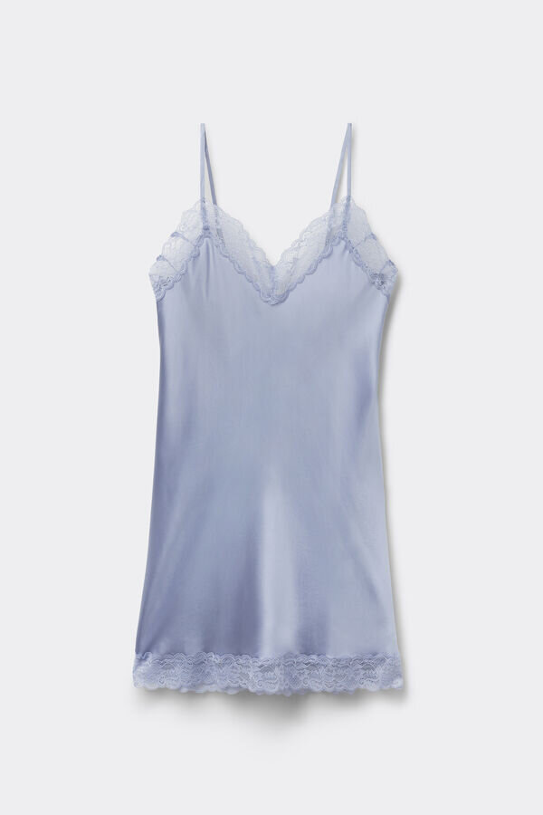 Silk Slip with Lace Insert Detail Silk Slip with Lace Insert Detail