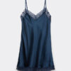 Silk Slip with Lace Insert Detail