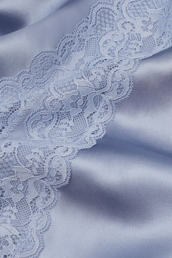 Silk Slip with Lace Insert Detail Silk Slip with Lace Insert Detail