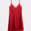 Silk Slip with Lace Insert Detail