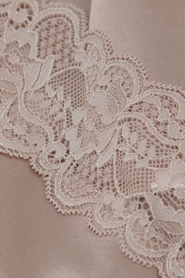 Silk Slip with Lace Insert Detail Silk Slip with Lace Insert Detail