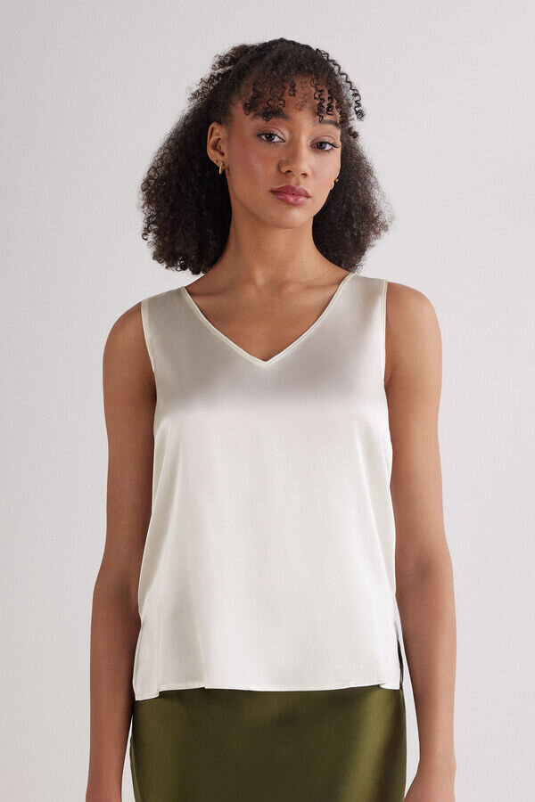 Silk V-Neck Tank Top Silk V-Neck Tank Top