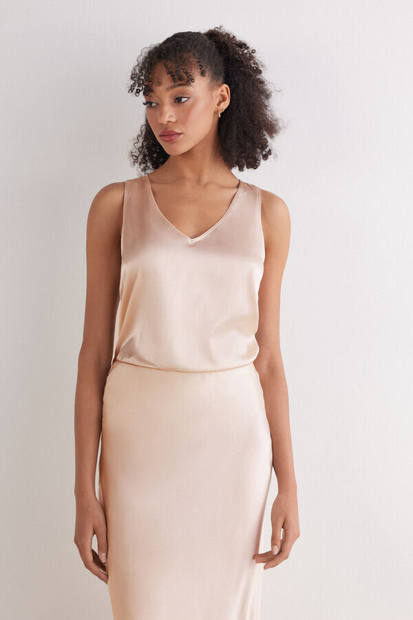Silk V-Neck Tank Top Silk V-Neck Tank Top