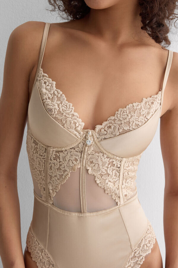 Silky Flowers Demilune Bodysuit Silky Flowers Demilune Bodysuit