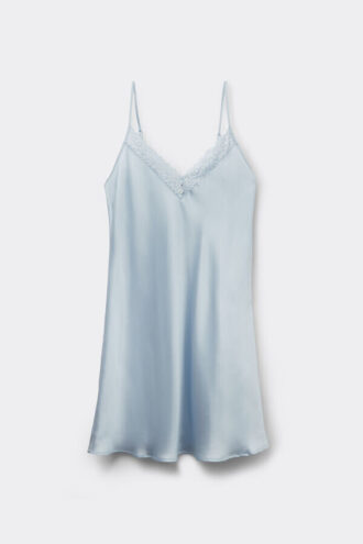 Silky Flowers Silk and Lace Chemise