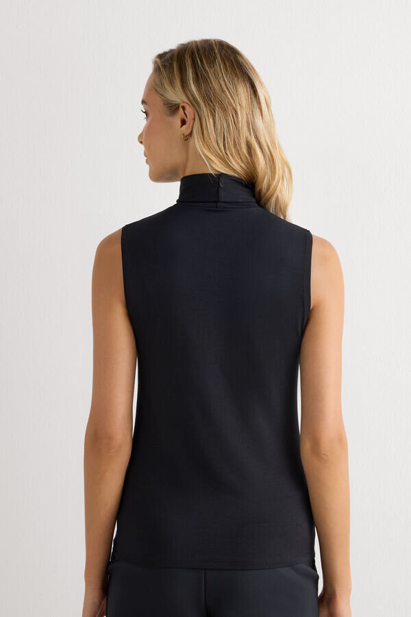 Sleeveless Turtleneck Micromodal Shirt Sleeveless Turtleneck Micromodal Shirt