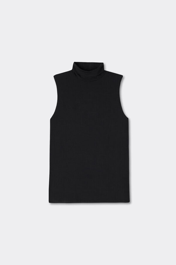 Sleeveless Turtleneck Micromodal Shirt Sleeveless Turtleneck Micromodal Shirt