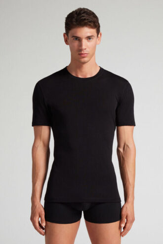 Stretch Merino Wool Short-Sleeve T-Shirt