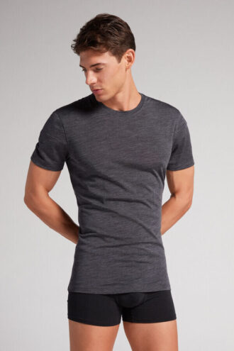 Stretch Merino Wool Short-Sleeve T-Shirt