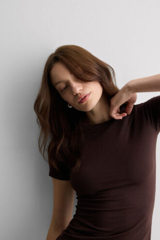 Stretch Superior Cotton Short Sleeve Top