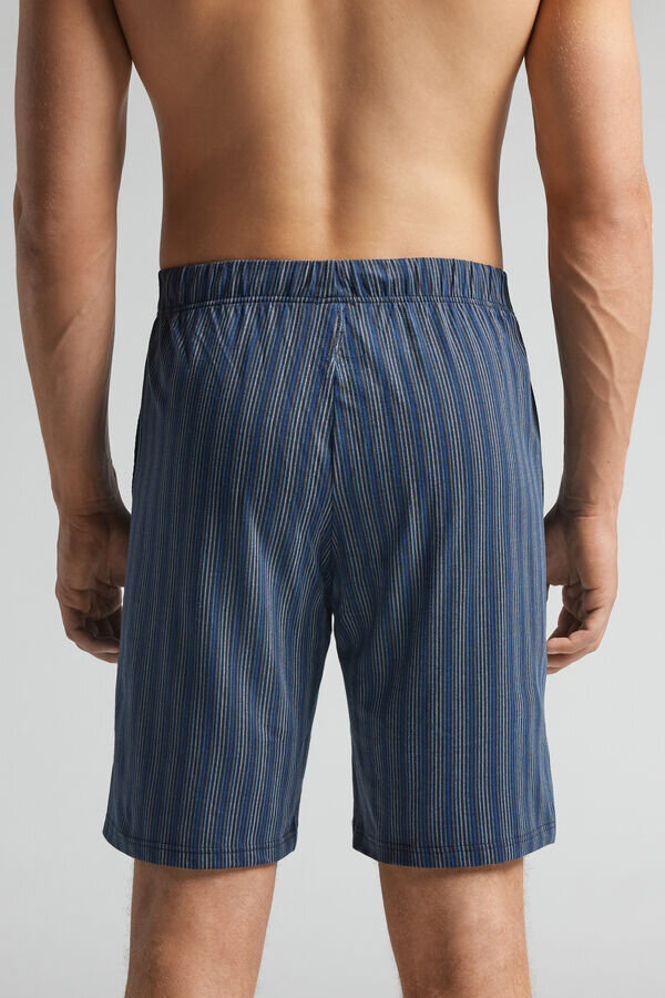 Stripe Print Cotton Shorts Stripe Print Cotton Shorts