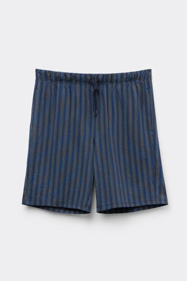Stripe Print Cotton Shorts Stripe Print Cotton Shorts