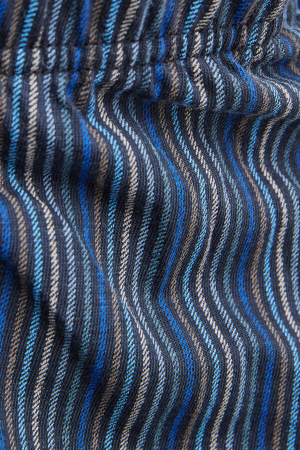 Stripe Print Cotton Shorts Stripe Print Cotton Shorts