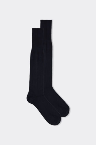 Tall Cashmere-Silk-Cotton Blend Socks