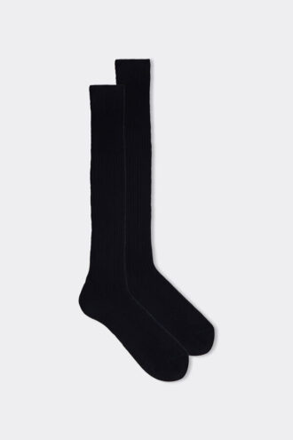 Tall Ribbed Egyptian Cotton Socks