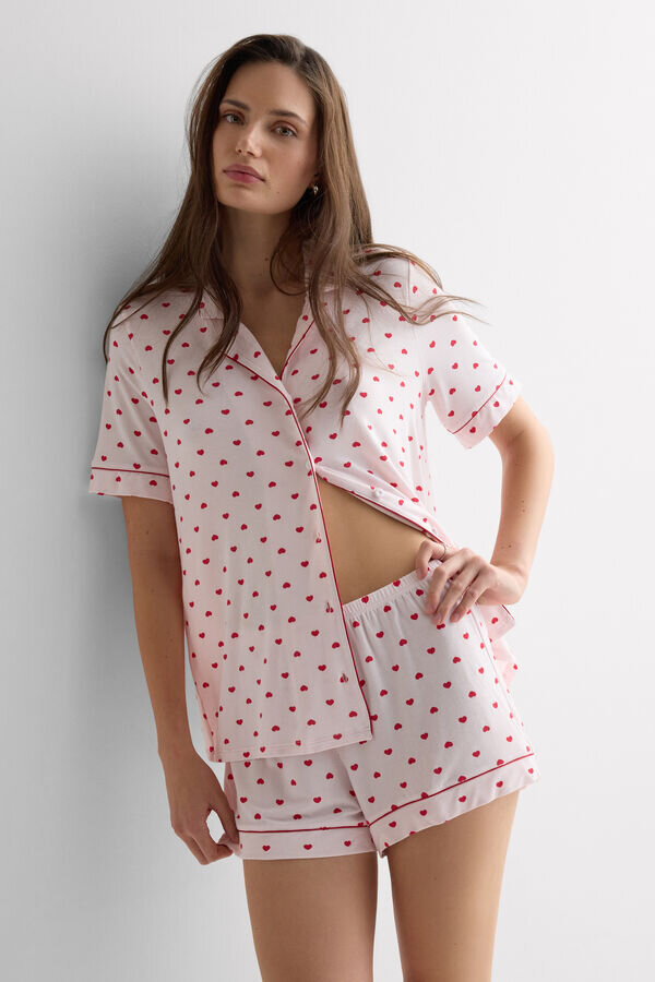 The Love Club Modal Button Up Short Pajamas The Love Club Modal Button Up Short Pajamas