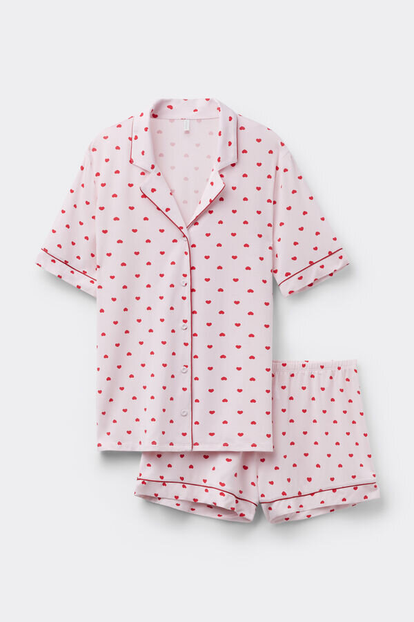 The Love Club Modal Button Up Short Pajamas The Love Club Modal Button Up Short Pajamas