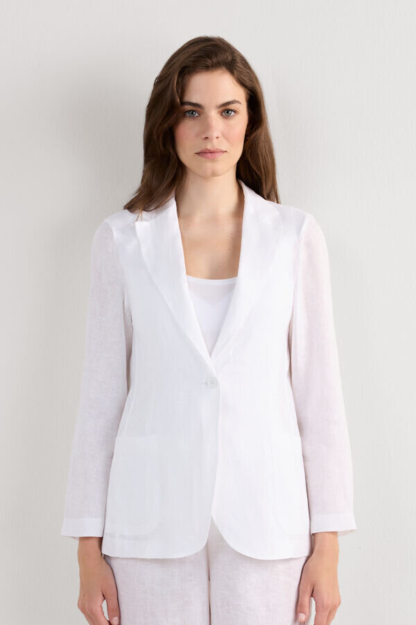 The Pure Linen Jacket in Linen Fabric The Pure Linen Jacket in Linen Fabric