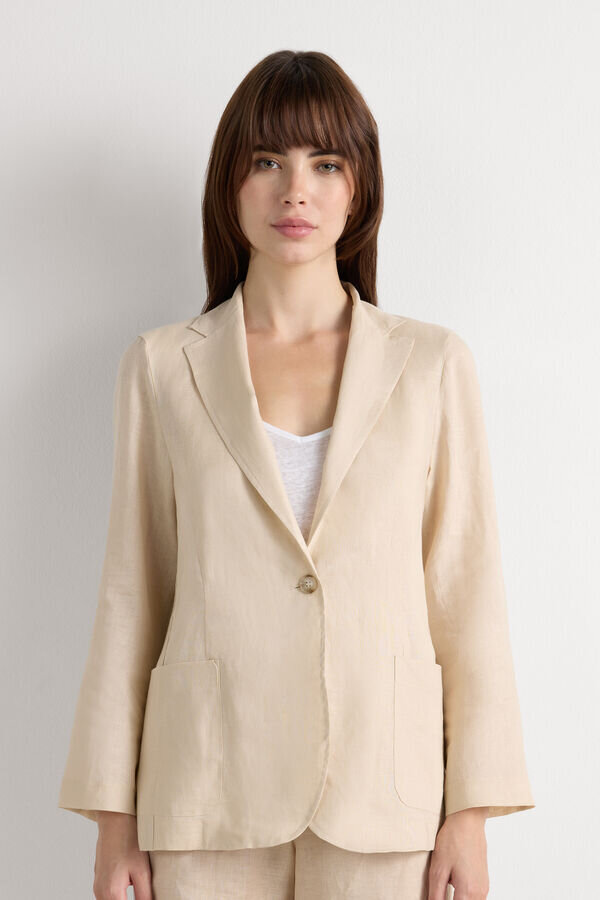 The Pure Linen Jacket in Linen Fabric The Pure Linen Jacket in Linen Fabric
