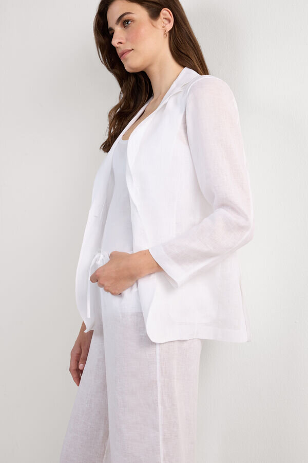 The Pure Linen Jacket in Linen Fabric The Pure Linen Jacket in Linen Fabric