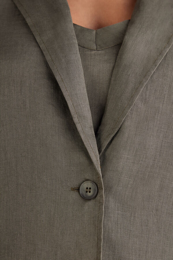 The Pure Linen Jacket in Linen Fabric The Pure Linen Jacket in Linen Fabric