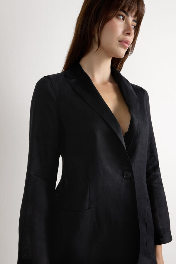 The Pure Linen Jacket in Linen Fabric The Pure Linen Jacket in Linen Fabric