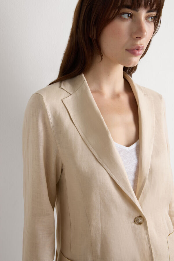 The Pure Linen Jacket in Linen Fabric The Pure Linen Jacket in Linen Fabric