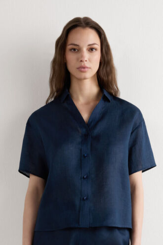 The Pure Linen Short Sleeve Shirt in Linen Fabric