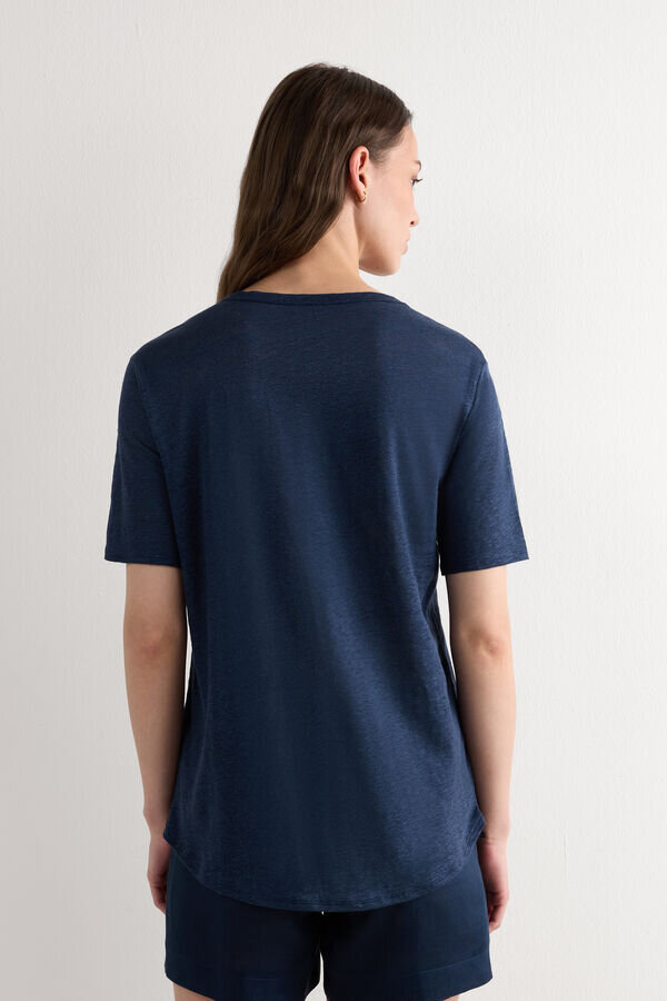 The Pure Linen Short Sleeve Top in Linen The Pure Linen Short Sleeve Top in Linen