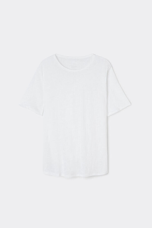 The Pure Linen Short Sleeve Top in Linen The Pure Linen Short Sleeve Top in Linen