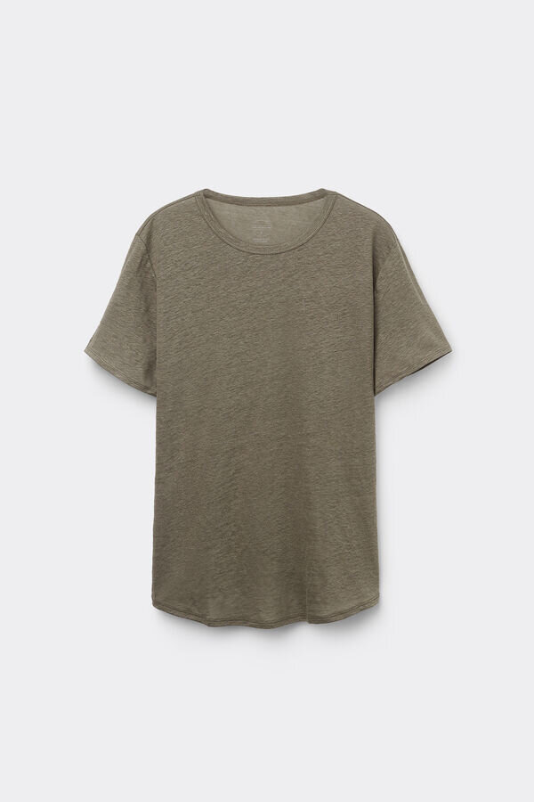The Pure Linen Short Sleeve Top in Linen The Pure Linen Short Sleeve Top in Linen
