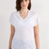The Pure Linen Short Sleeve V-Neck Top in Linen The Pure Linen Short Sleeve V-Neck Top in Linen