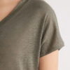 The Pure Linen Short Sleeve V-Neck Top in Linen The Pure Linen Short Sleeve V-Neck Top in Linen