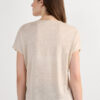 The Pure Linen Short Sleeve V-Neck Top in Linen The Pure Linen Short Sleeve V-Neck Top in Linen